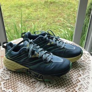 Hoka One One Speedgoat 4 Athletic Trail Running Shoes Blue Women’s Size 8.5